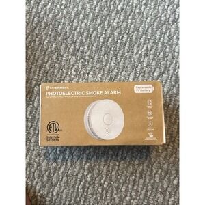 Siterwell 9V Battery Smoke Detector Magnetic Fastening Kit Photoelectric 4pcs